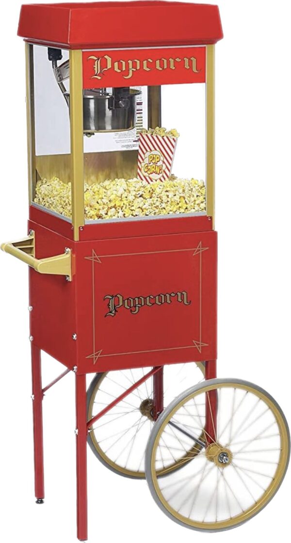 Popcornmaskine med vogn Pakkeløsning